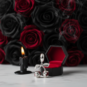 Cherry Skull Gothic Charm-Black Diamonds New York