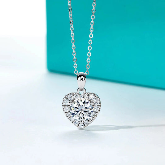 2.0 Ct Diamond Heart Shape Pendant Necklace-Black Diamonds New York