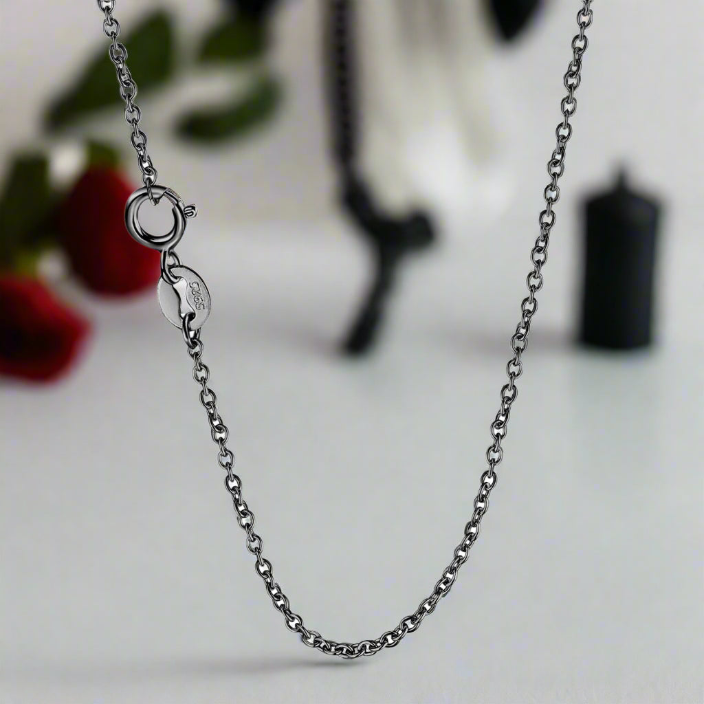 Black Skeleton Mask Pendant Necklace-Black Diamonds New York