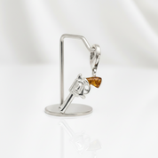 Vintage Pistol Gun Pendant Charms-Black Diamonds New York