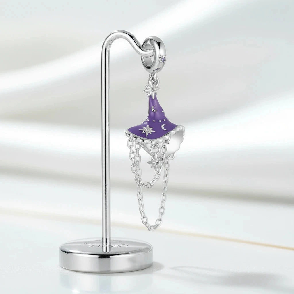 Luminous Purple Witch Hat Charm-Black Diamonds New York