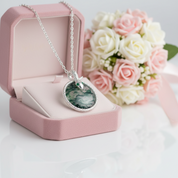 Round Cut Moss Agate Snake Necklace-Black Diamonds New York