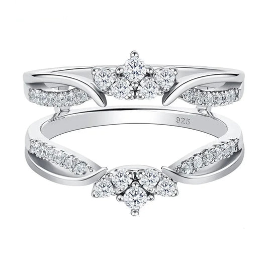 Exquisite Diamond Crown Enhancer Women's Wedding Band-Black Diamonds New York