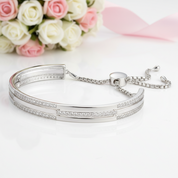 Silver Adjustable Bolo Bracelet with Diamond Option-Black Diamonds New York