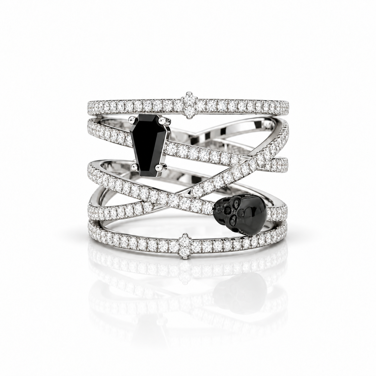 My Other Half- Limited Coffin Shape Diamond Option Rings-Black Diamonds New York