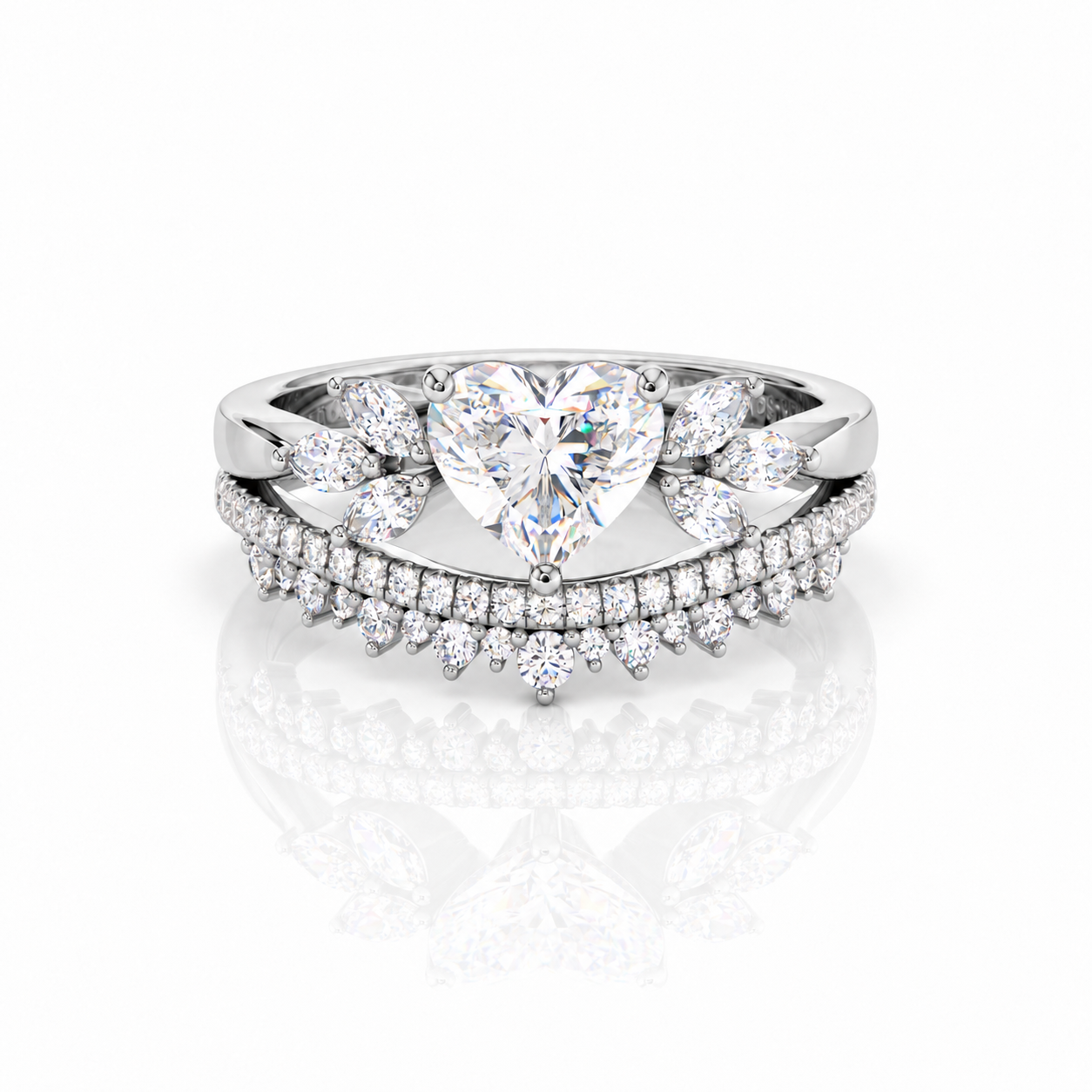 Forever In My Heart- 1.25ct Heart Cut Diamond Option Gothic Promise Ring-Black Diamonds New York