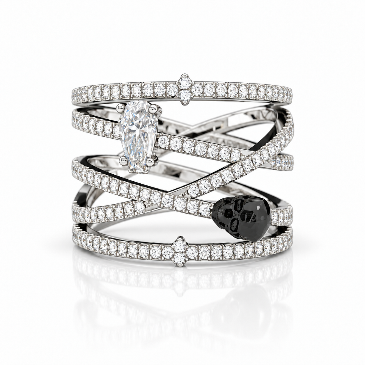 My Other Half- Limited Coffin Shape Diamond Option Rings-Black Diamonds New York