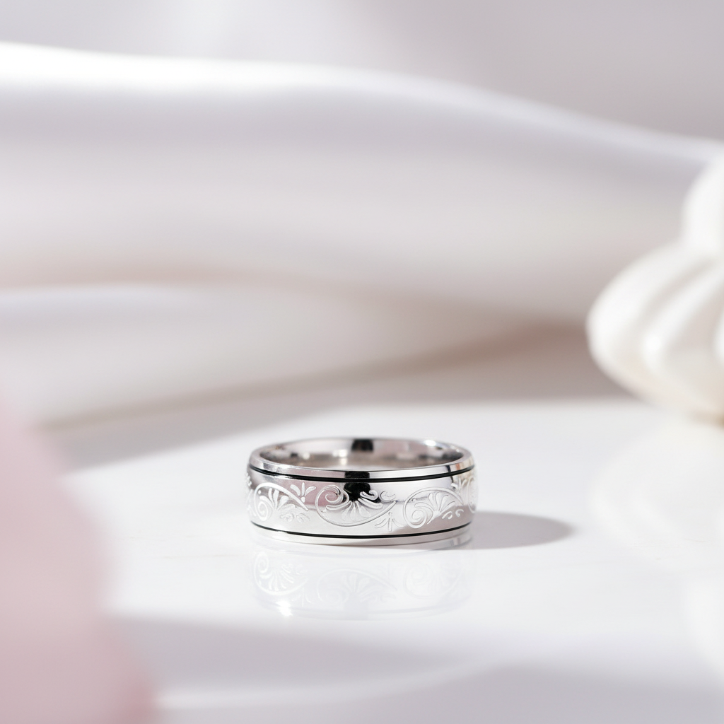 Simple Black Domed Hip-hop Ring Band-Black Diamonds New York