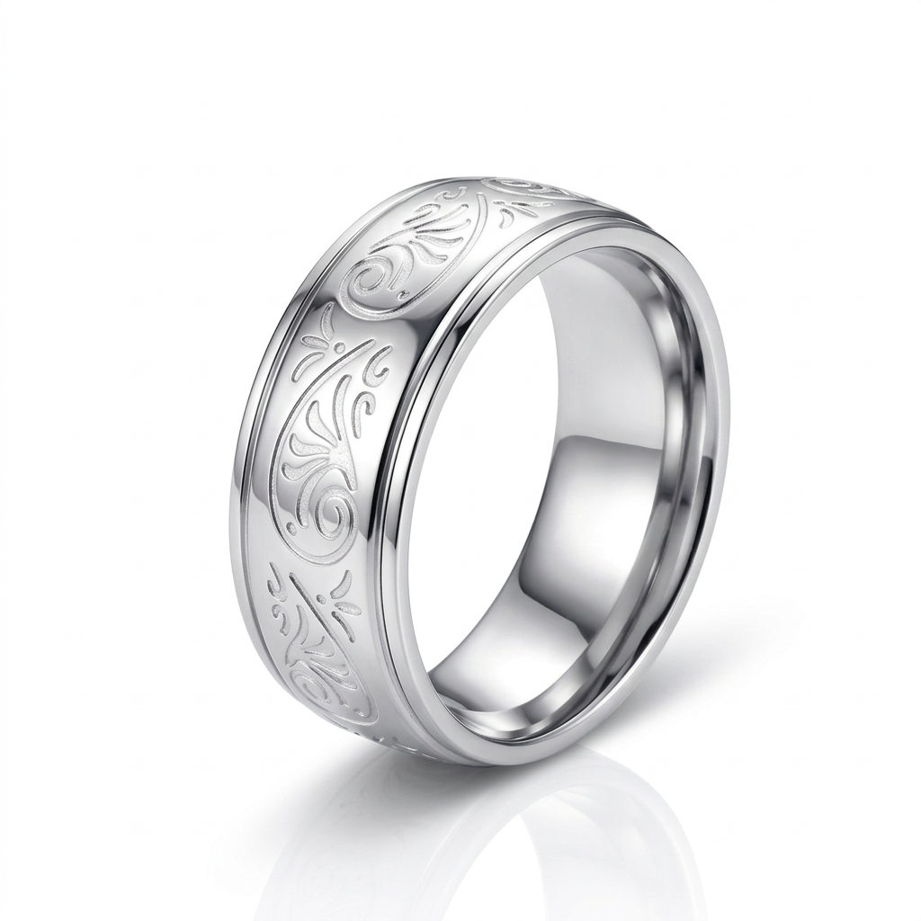 Simple Black Domed Hip-hop Ring Band-Black Diamonds New York