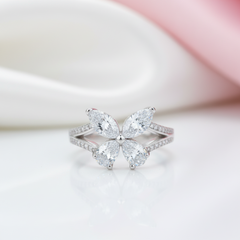 Butterfly Design Diamond Option Promise Ring