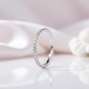 Single Round Cut Diamond Option Eternity Ring-Black Diamonds New York