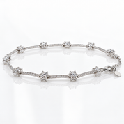 Six Pointed Star Diamond Option Bracelet-Black Diamonds New York