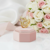 Snake Pear-cut Diamond Ring-Black Diamonds New York