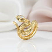 Snake Pear-cut Diamond Ring-Black Diamonds New York