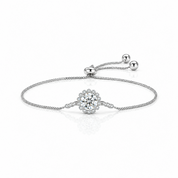 Snowflake Round Cut Diamond Option Bracelet-Black Diamonds New York