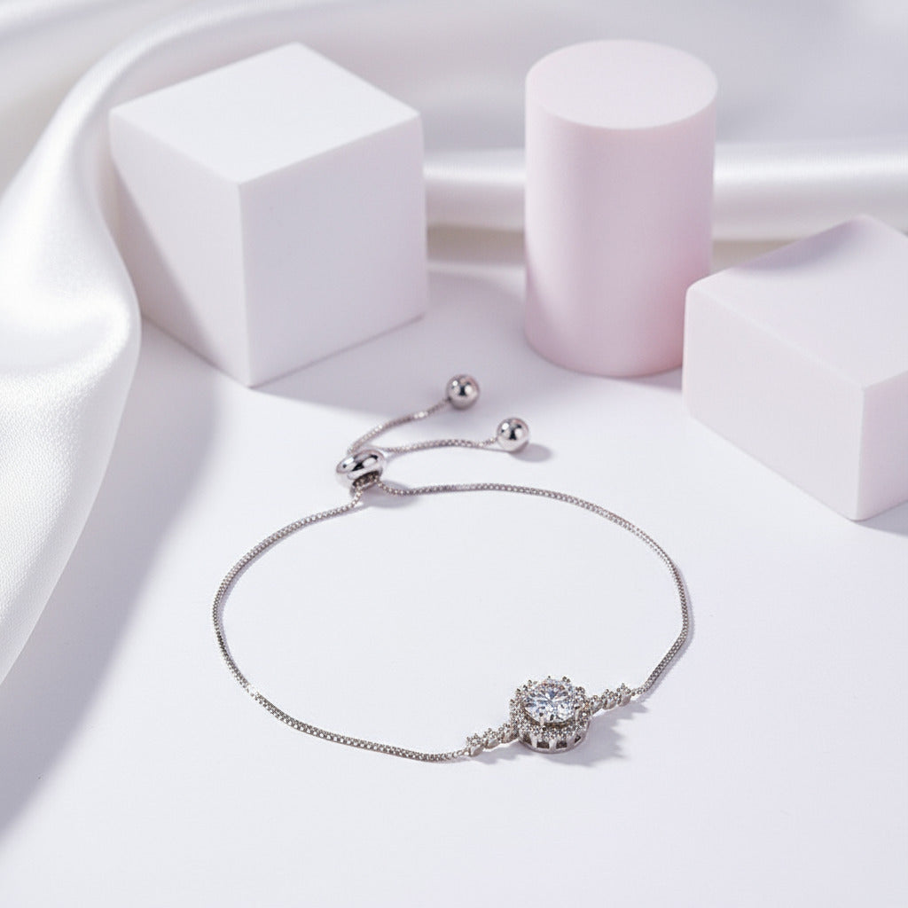 Snowflake Round Cut Diamond Bracelet-Black Diamonds New York