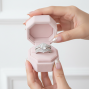 Solitaire Round Cut Diamond Engagement Ring Set