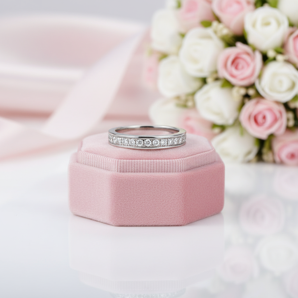 Straight Stackable Wedding Band-Black Diamonds New York