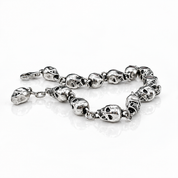 Street Rebel Gothic Skull Bracelet-Black Diamonds New York