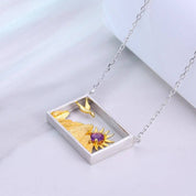 Sunrise Bird Creative Statement Necklace-Black Diamonds New York