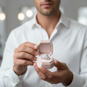 Three Stone Radiant Cut Diamond Engagement Ring-Black Diamonds New York