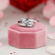 Three Stones 4mm Diamond Engagement Ring-Black Diamonds New York