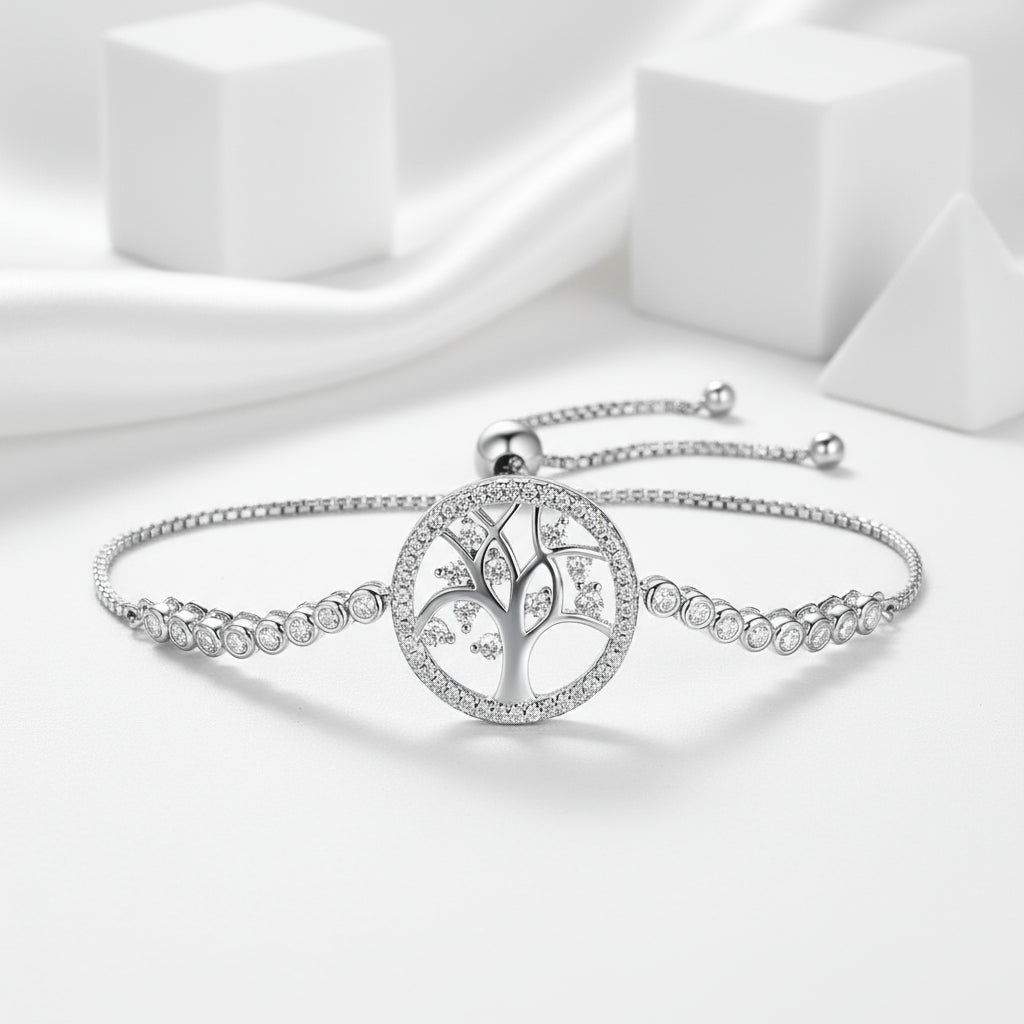 Tree of Life Bolo Bracelet-Black Diamonds New York