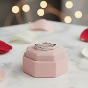 Twist 14K White Gold Diamond Stack Half Eternity Wedding Band-Black Diamonds New York