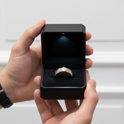Two-Tone Men's Tungsten Carbide Wedding Band with Diamond Option-Black Diamonds New York