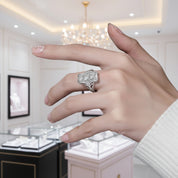 Unique 3 Stone Diamond Option Engagement Ring-Black Diamonds New York
