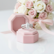 Unique Marquise Cut Diamond Option Wedding Ring Set-Black Diamonds New York