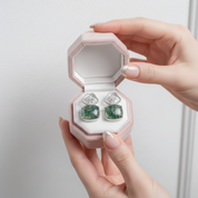 Unique Natural Moss Agate Jewelry Set-Black Diamonds New York