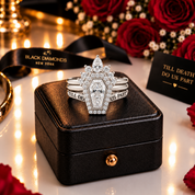 Until Death Ring Coffin Shape Diamond Wedding Rings-Black Diamonds New York