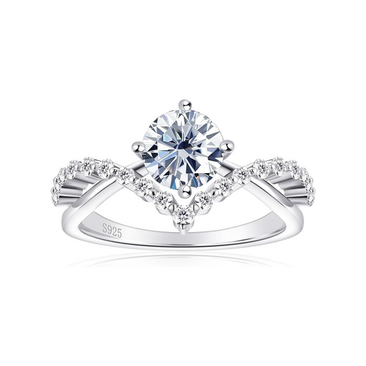 1.0 Ct Round Diamond Engagement Ring-Black Diamonds New York