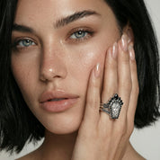 Until Death Ring Coffin Shape Diamond Wedding Rings-Black Diamonds New York