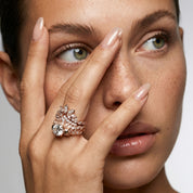 You're My Forever- 1.25 Carat Round Cut Diamond Option Skulls Promise Ring Set-Black Diamonds New York