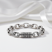 Vintage Chain Pattern Bracelet-Black Diamonds New York