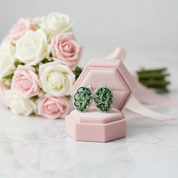 Vintage Earrings 6.86Ct Chrome Diopside Gemstone Stud Earrings-Black Diamonds New York