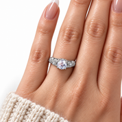 Vintage Option 1 Ct Engagement Ring-Black Diamonds New York
