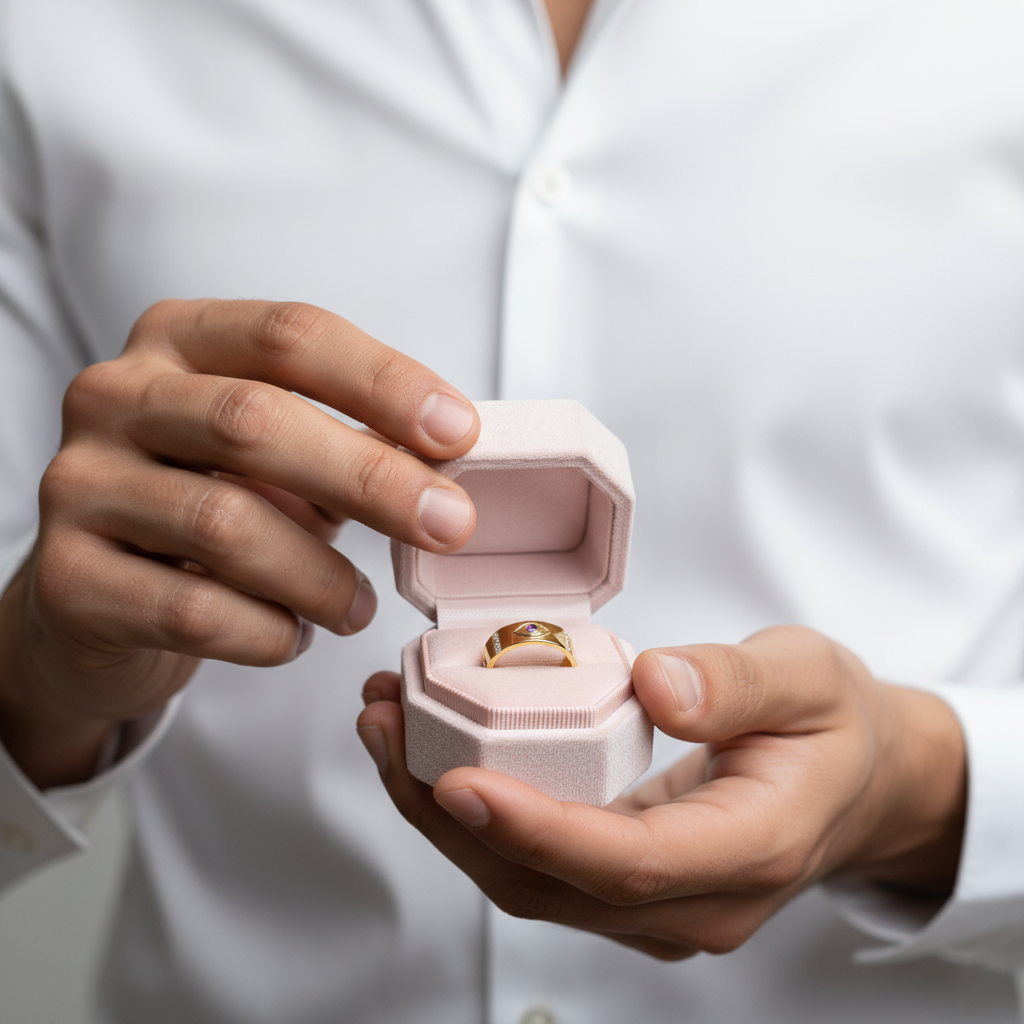 Vintage Purple Diamond Eye Talisman Band