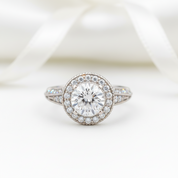 Vintage Option 2.0 Ct Diamond Option Halo Engagement Ring-Black Diamonds New York