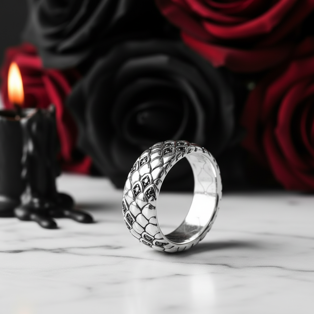 Vintage Style Snake with Diamond Band-Black Diamonds New York