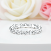 Eternity Round Cut Women's Stackable Wedding Band-Black Diamonds New York