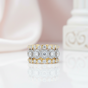 2 Tone 5.0ct Round Cut 3PC Wedding Band Set-Black Diamonds New York