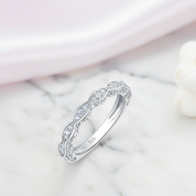 Wave Pattern Vintage Option Diamond Option Ring-Black Diamonds New York