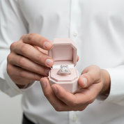 White Gold 6ct Radiant Cut Solitaire Halo Engagement Ring-Black Diamonds New York