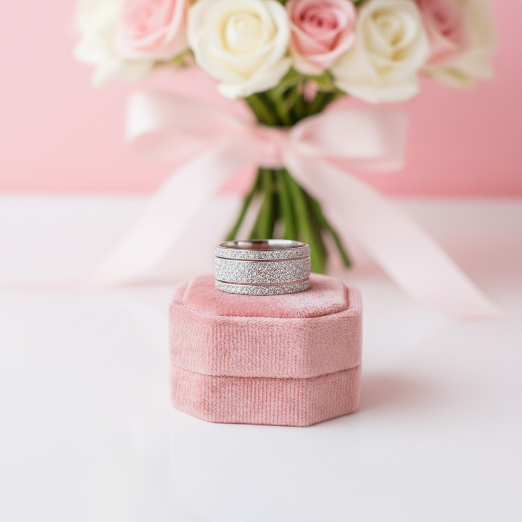 Wide Pave Women's Wedding Band In White Gold-Black Diamonds New York