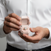 Yellow Gold Oval Cut Diamond Three Stone Engagement Ring-Black Diamonds New York