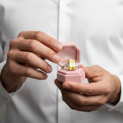 Yellow Sapphire 4.0ct Emerald Cut Three Stone Engagement Ring-Black Diamonds New York