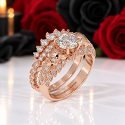 You're My Forever- 1.25 Carat Round Cut Diamond Option Skulls Promise Ring Set-Black Diamonds New York